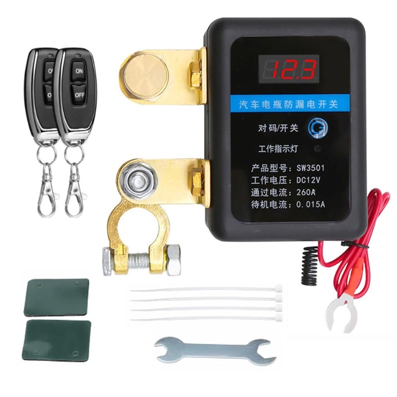 Avutrel Kill Switch-Smart Remote Car Battery Disconnect Switch Device for Vehicle, RV, ATV, Truck, Boats (with LED) 12v with Remote Control - Image 1